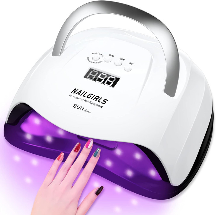 NAILGIRLS UV LED Nail Lamp,168W Fast Curing LED UV Light for Gel Nails with 4 Timer Setting Auto Sensor,Nail Dryer for Fingernail and Toenail,Salon H