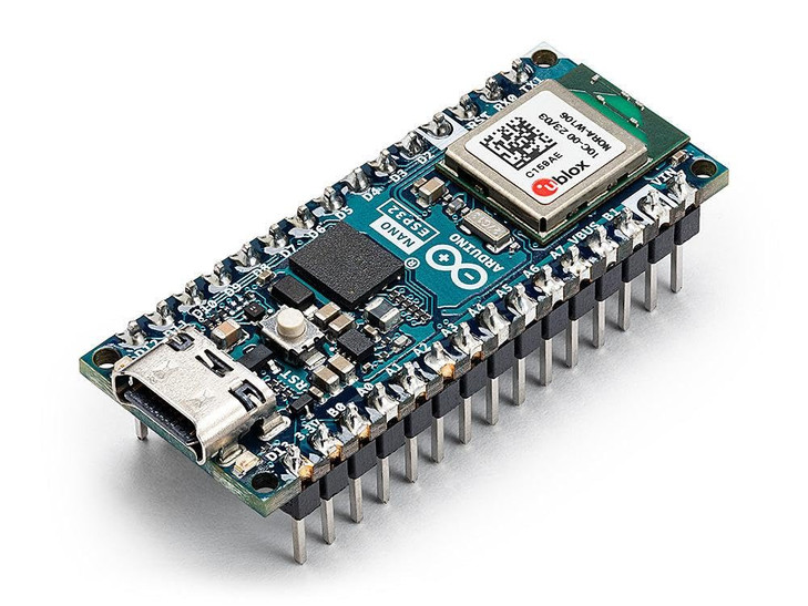 Arduino Nano ESP32 with Headers [ABX00083] - ESP32-S3, USB-C, Wi-Fi, Bluetooth, HID Support, MicroPython Compatible for IoT & Embedded Projects