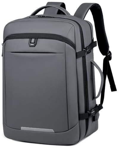 ORILOOSEN Travel laptop backpack,USB charging port,Men's business laptop backpack,carry on backpack,college backpack (Grey)