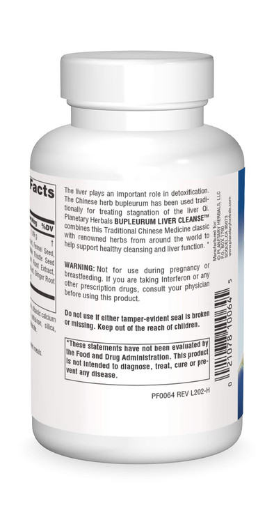 Planetary Herbals Bupleurum Liver Cleanse, Supports The Natural Cleansing Action of The Liver*, 545 mg - 150 Tablets