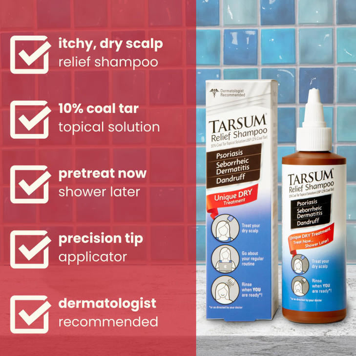 Tarsum Extra Strength Psoriasis Shampoo - Coal Tar Shampoo and Conditioner for Scalp Psoriasis, Seborrheic Dermatitis, Severe Dandruff, & Eczema - Ex