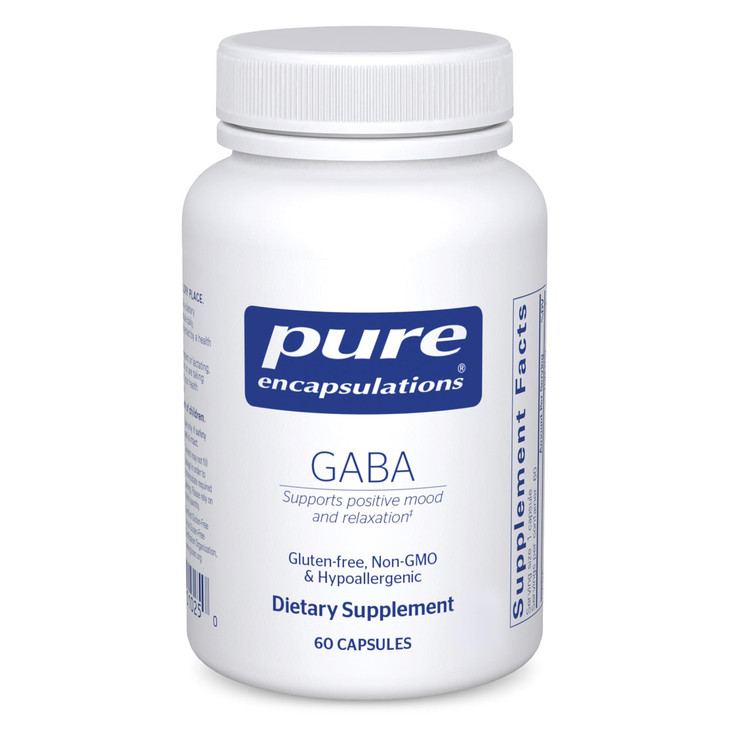 Pure Encapsulations GABA - Supplement to Support Relaxation & Moderation of Occasional Stress - with Premium GABA Amino Acids - 60 Capsules
