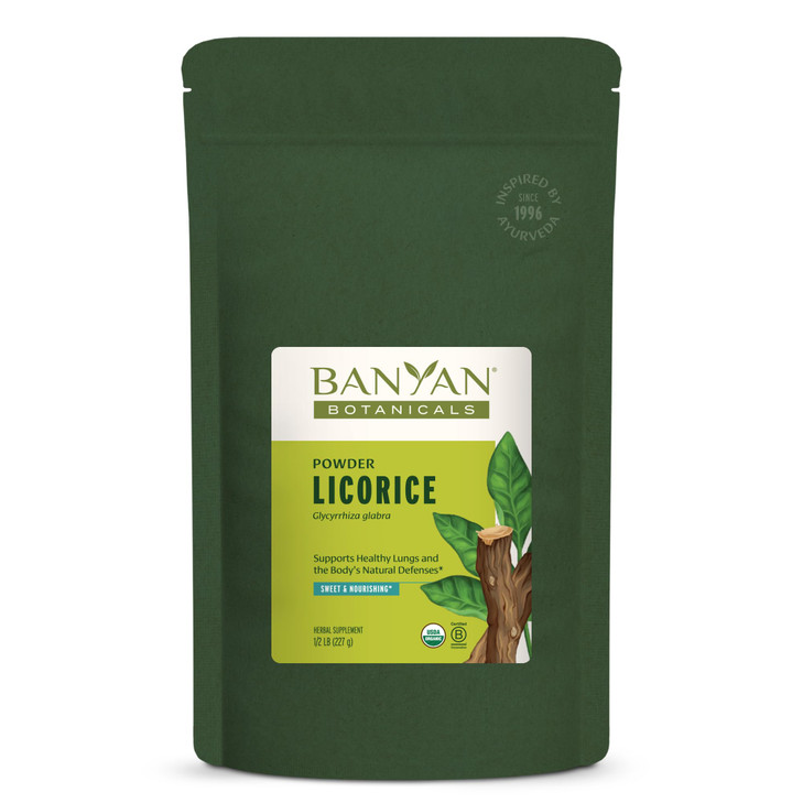 Banyan Botanicals Licorice Powder  Organic Licorice Root Powder (Glycyrrhiza Glabra)  for Supporting Healthy Digestion and Respiratory System Funct