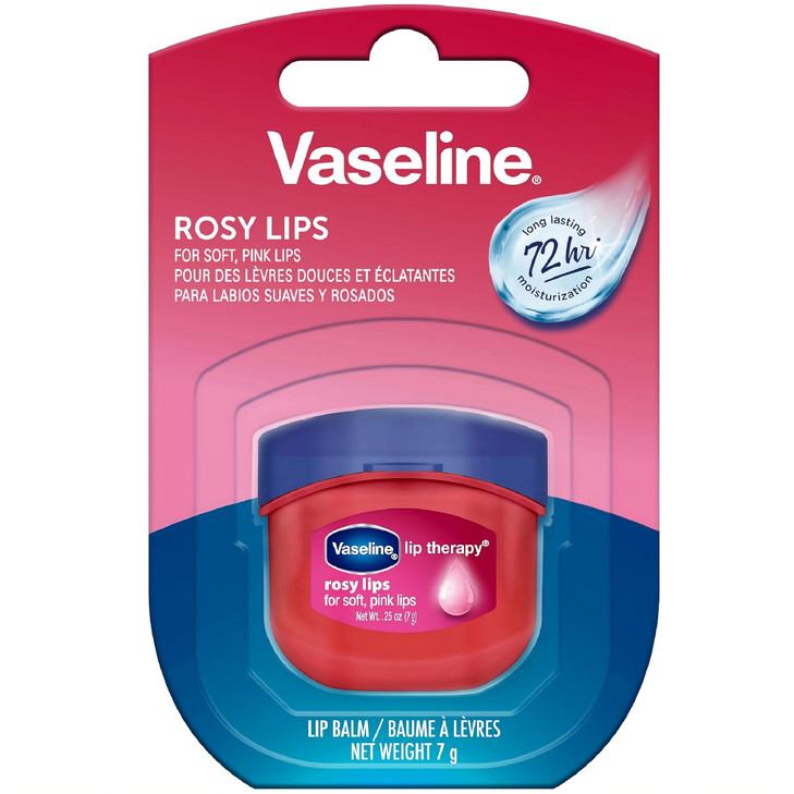 Vaseline Lip Therapy Rosy Lips Mini 8-Pack  Rose-Tinted Lip Balm, Moisturizer for Soft, Pink Lips, 0.25 Oz Ea