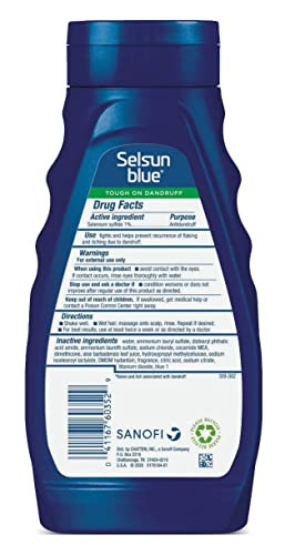 Selsun Blue, Moisturizing Dandruff Shampoo with Aloe, Dry Scalp & Hair, 11 Ounce