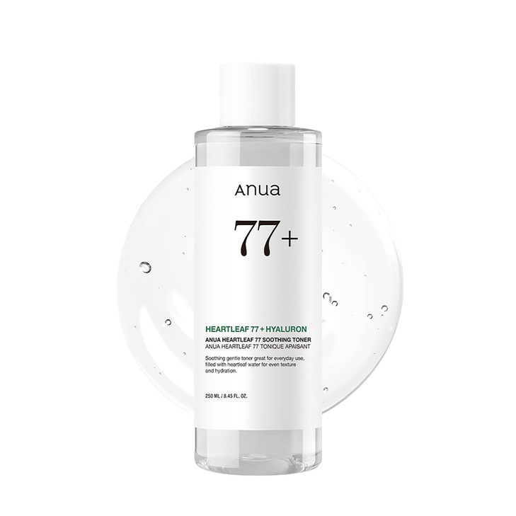 Anua Heartleaf 77 Soothing Toner I pH 5.5 Trouble Care, Calming Skin, Refreshing, Hydrating, Purifying, Cruelty Free, Vegan,(250ml / 8.45 fl.oz.)