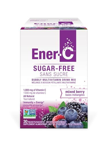 Ener-C Sugar Free Multivitamin Drink Mix - Vitamin Powder for Water, Electrolytes Powder No Sugar, Hydration Boost Packets, Zero Sugar, Vitamin C & B