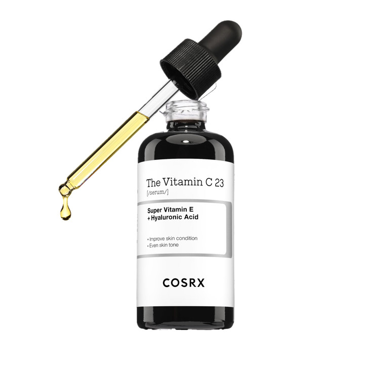 COSRX Pure Vitamin C 23% Serum with Vitamin E & Hyaluronic Acid, Hydrating Facial Serum for Fine Lines, Uneven Skin Tone & Dull Skin, 0.7oz/20g, Kore
