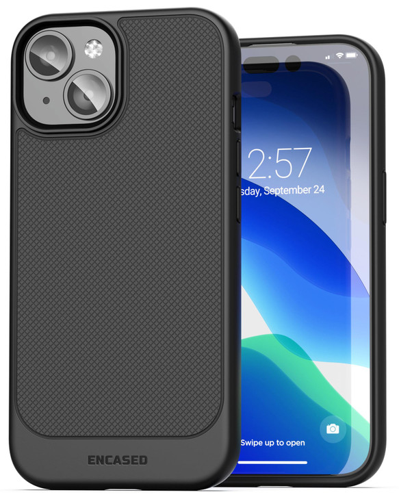 Encased Compatible with iPhone 16 Plus Case with Belt Clip Phone Holster - Compatible with MagSafe, Magnetic (Crystal Clear)