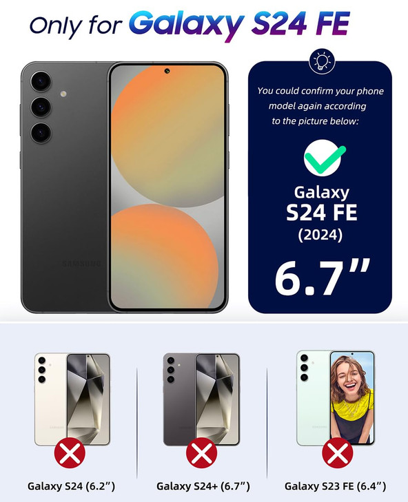 OCASE Compatible with Samsung Galaxy S24 FE Wallet Case, PU Leather Flip Folio Case with Card Holders RFID Blocking Kickstand [Shockproof TPU Inner S