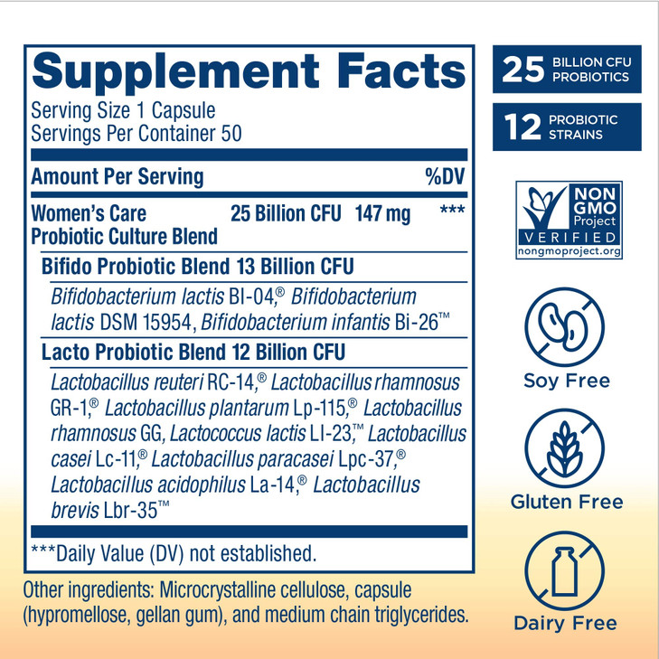 Renew Life Women?s Probiotic - Ultimate Flora Probiotic Women's Care, Shelf Stable Probiotic Supplement - 25 Billion - 30 Vegetable Capsules