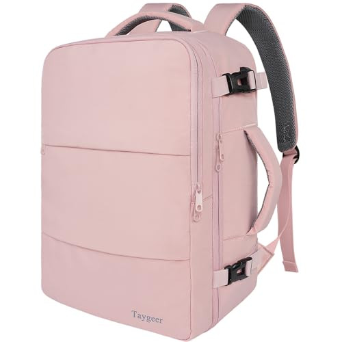 Taygeer Travel Backpack for Women, Carry On Backpack with USB Charging Port & Shoe Pouch, TSA 15.6inch Laptop Mochila Flight Approved, Nurse Bag Casu