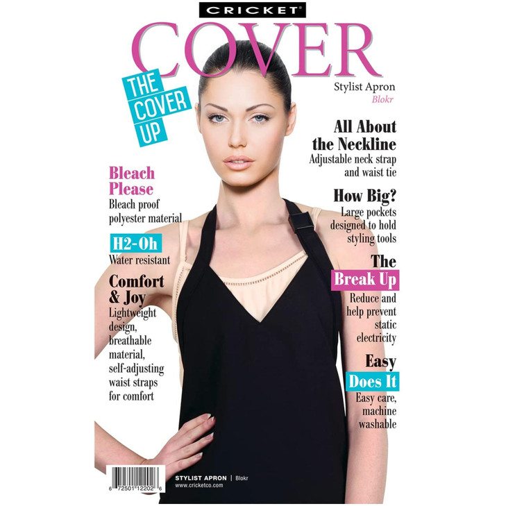 Cricket Blokr Hair Stylist Apron - Water-Resistant, Bleach-Proof, Anti-Static with Adjustable Straps & Pockets, Salon Apron, Ideal for Professional S