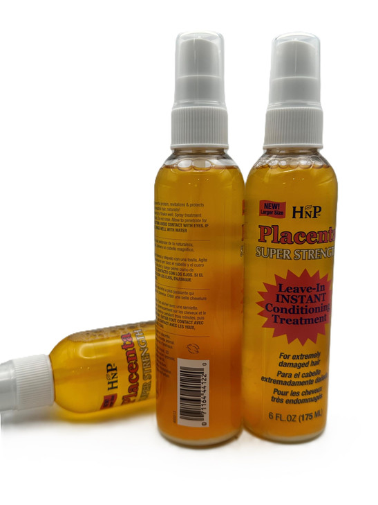 Hask Placenta Leave-In Conditioning Treatment Super Strength 6 Ounce (175ml) (3 Pack)