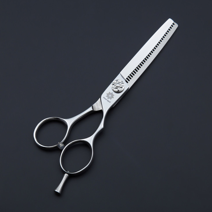 6.0 inch Professional Double teeth Barber Hair Thinning Scissor/Shear Hairdressing Blending Tools Perfect for Hair Stylist or Home Use (D-6.0 inch-Th