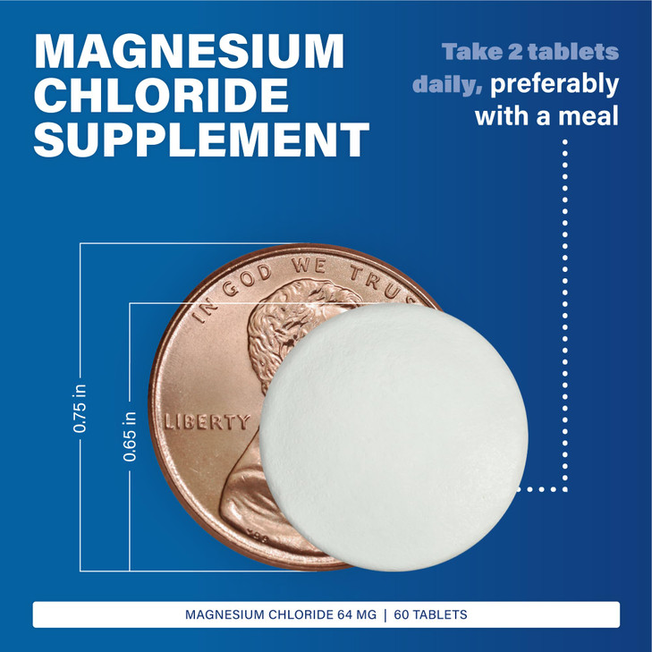 MAJOR MagDelay Magnesium Chloride 64 mg - Delayed-Release Magnesium Supplement - Dietary Supplement - 60 Tablets (3 Pack)