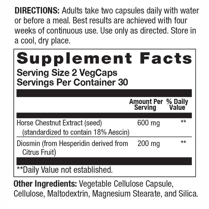 Body Gold Venastat - Leg Vein Support Supplements, Circulation Supplements with Horse Chestnut & Diosmin for Men & Women, Healthy Blood Flow - 105 Ve
