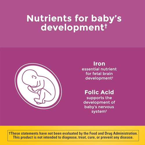Nature Made Prenatal Multivitamin with Folic Acid, Vitamin & Mineral Supplement, Daily Nutritional Support, Prenatal Vitamins for Women, 250 Tablets,