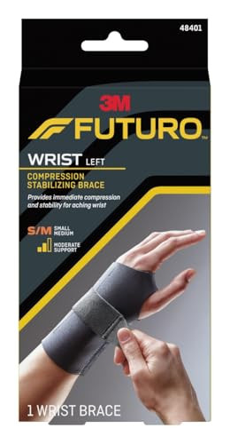 FUTURO Compression Stabilizing Wrist Brace, Left Hand, S/M