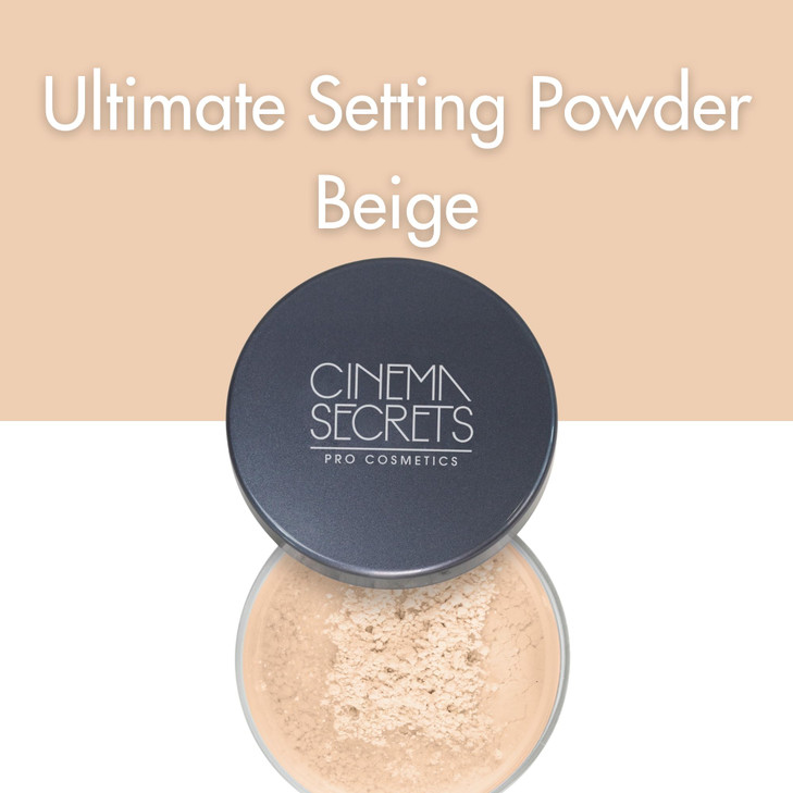 Cinema Secrets Ultralucent Setting Powder- Beige. Talc-Free Loose Mineral Powder for All Skin Types, Oil Control, Shine-Free Finish, Breathable, Weig