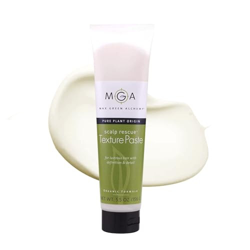 Scalp Rescue Texture Paste - 5.5 Ounce Tube - Organic Formula - For Lustre, Definition Detail, Gloss, Shine, Vegan, Medium Hold, Layered Cuts, Color