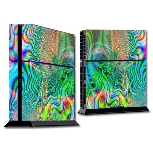 MightySkins Skin Compatible with Sony PS4 Console - Psychedelic | Protective, Durable, and Unique Vinyl Decal wrap Cover | Easy to Apply, Remove, and