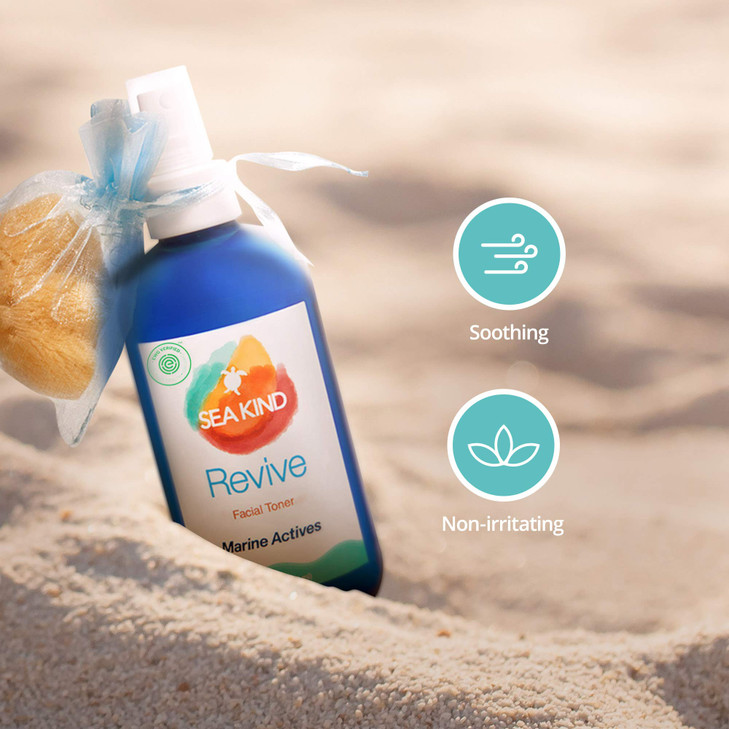 Revive Facial Toner, Face Toner with Marine Actives (Sea Kelp), Aloe Vera, and Grapefruit, Skin Cleanser, Pore Minimizer and Hydrating Toner, Suitabl