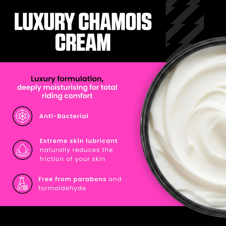 Muc-Off Luxury Chamois Cream Cycling | Anti-Chafing, Moisturizing Formula | Long-Lasting Comfort & Protection | Ideal for Cyclists, Triathletes, and