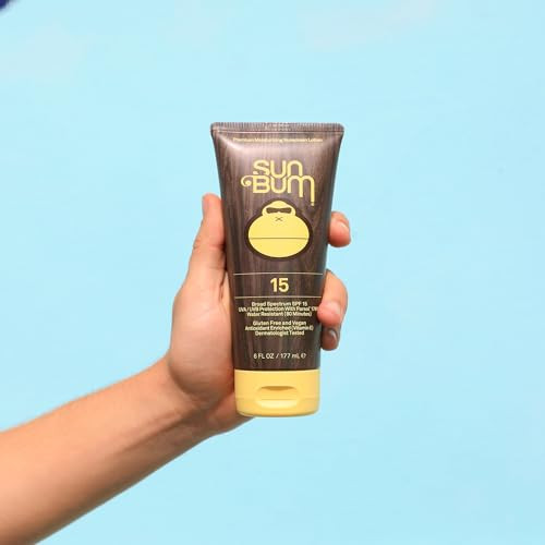 Sun Bum Original Moisturizing Sunscreen Lotion, SPF 15, 6 oz. Tube, 1 Count, Broad Spectrum UVA/UVB Protection, Paraben Free, Gluten Free, Vegan