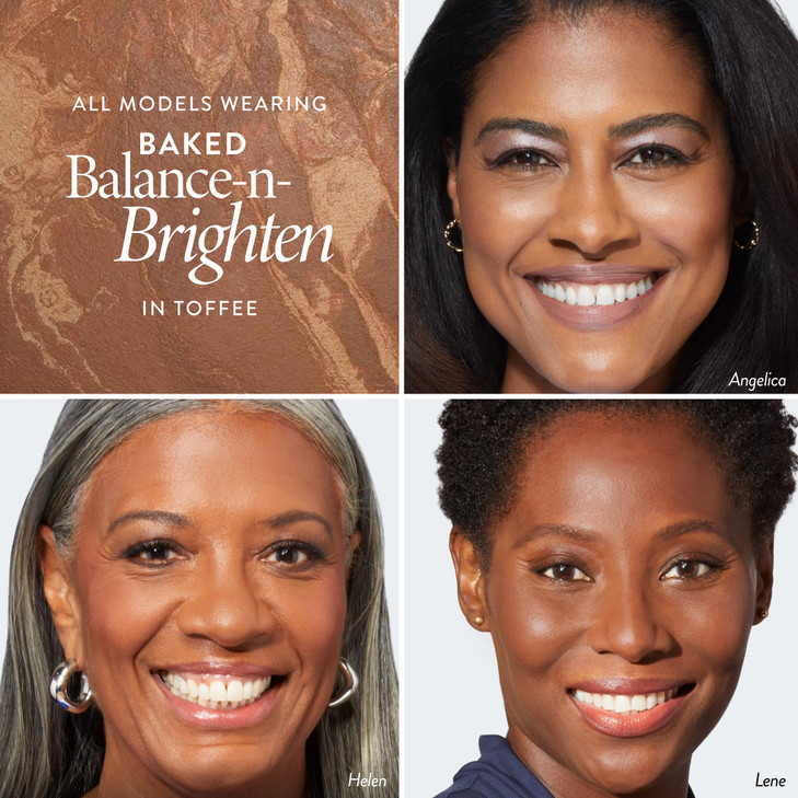 LAURA GELLER NEW YORK Award-Winning Baked Balance-n-Brighten Color Correcting Powder Foundation - Toffee - Buildable Light to Medium Coverage - Demi-