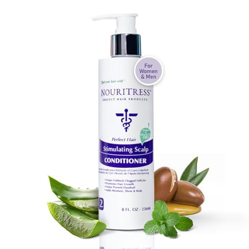 NouriTress Stimulating Scalp Conditioner - Deep Conditioner for Dry Scalp Treatment, Promotes Hair Growth, Nourishes & Strengthens Hair with Peppermi