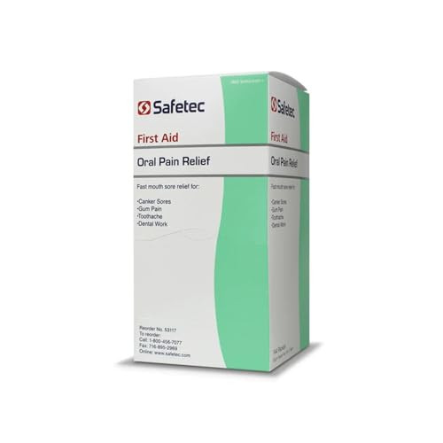 Safetec Oral Pain Relief, .75 g Packets, Box of 144