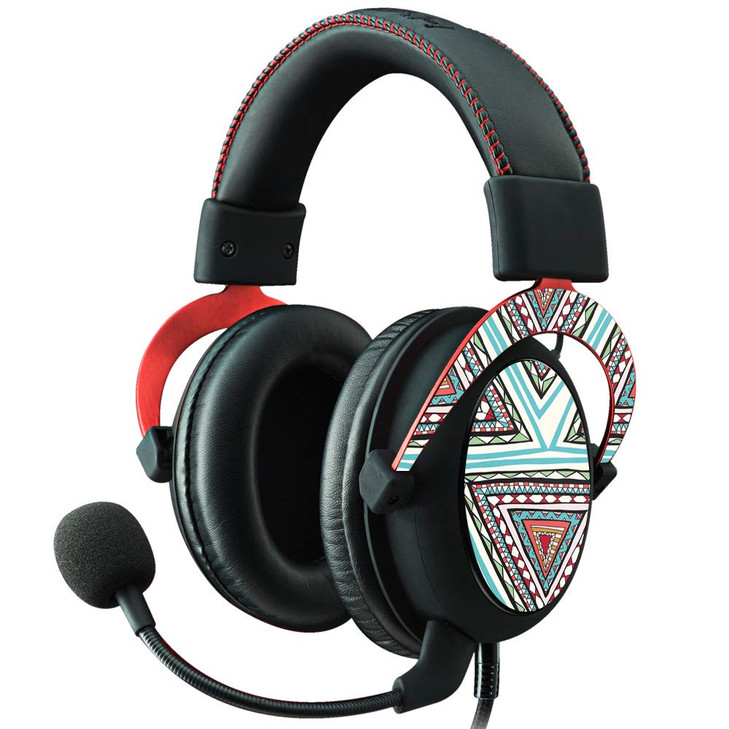 MightySkins Skin Compatible with Kingston HyperX Cloud II Gaming Headset - Aztec Pyramids | Protective, Durable, and Unique Vinyl Decal wrap Cover |