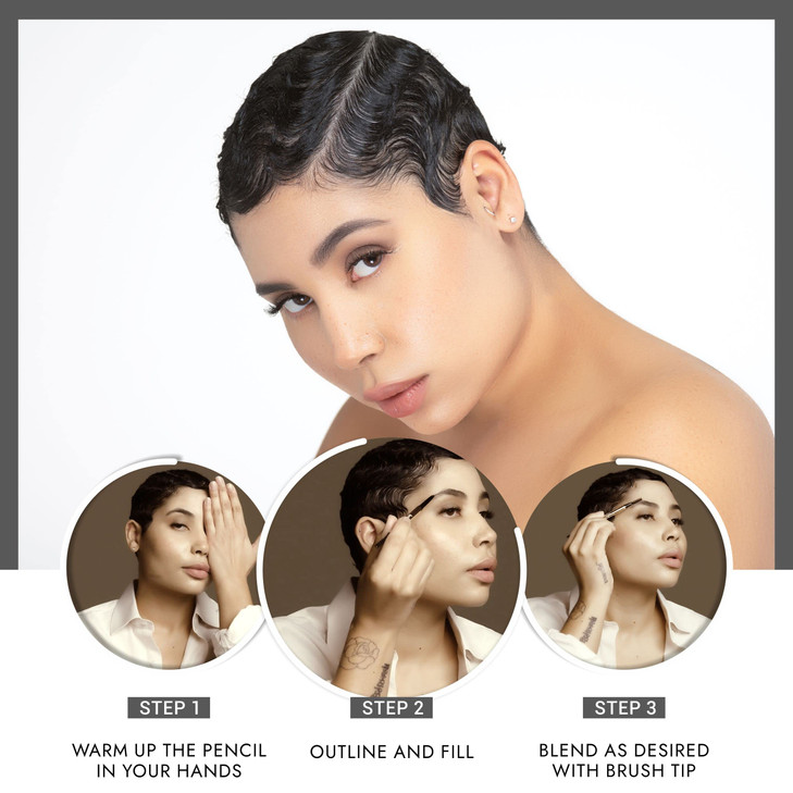 Browluxe Eye Brow Pencil | Ultra Thin Precision Eyebrow Pencil | Long Lasting, Waterproof Eyebrow Makeup | Nourishing Brow Definer Pencil | Nutmeg