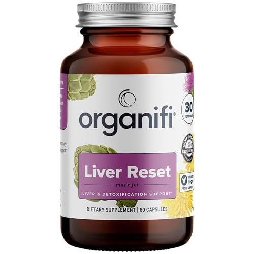 Organifi - Liver Reset - Liver Detox - Digestive and Immune Support - Promotes Cellular Energy Production, 30 Capsules