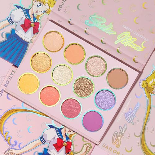 ColourPop x Sailor Moon Pretty Guardian Makeup Palette - Pastel Shadow Palette with Metallic & Matte Finishes - Buildable, Blendable & High-Pigment F