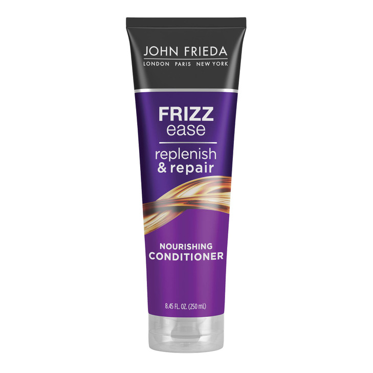 John Frieda Frizz Ease Replenish & Repair Conditioner, Repairs Damage and Dryness for Shiny, Frizz-Protected Styles, Infused with Argan, Moringa, and