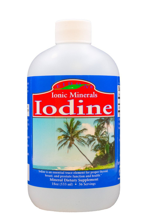 Eidon Ionic Minerals Potassium Iodide Supplement - Liquid Iodine Drops, Supports Energy Levels and Thyroid Health, Bioavailable, No Additives or Pres