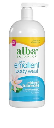 Alba Botanica Very Emollient Body Wash, Midnight Tuberose, 32 Oz (Packaging May Vary)
