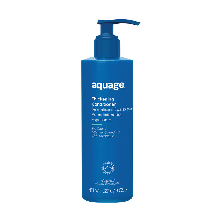 AQUAGE SeaExtend Thickening Conditioner, Thermal-V Technology Seals Heat Out, Adds Volume, Shine, Fullness Without Frizz, 8 oz