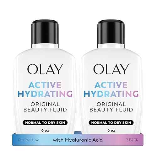 Olay Face Moisturizer, Active Hydrating Beauty Moisturizing Lotion, 6 fl oz (Pack of 2)
