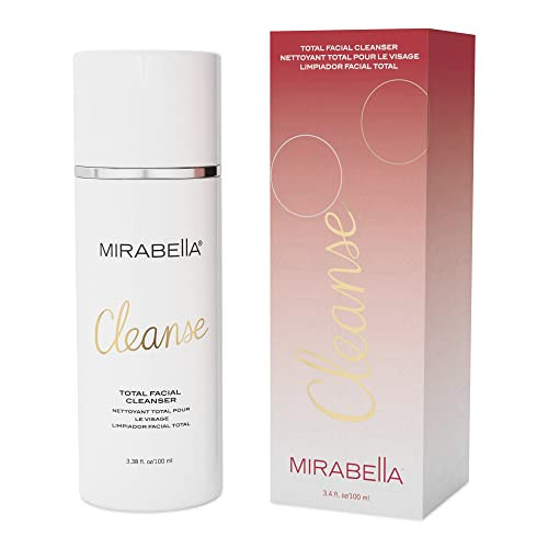 Mirabella Cleanse Total Facial Cleanser - Hydrating Gentle Cream Cleanser for All Skin Types - Face Cleanser & Makeup Remover - Face wash for Sensiti