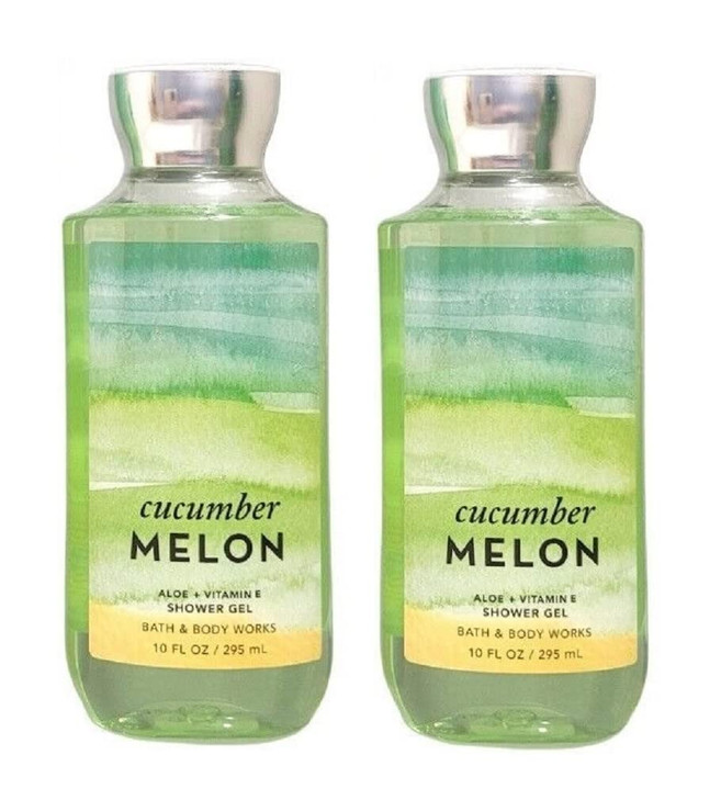 Bath and Body Works Cucumber Melon Shower Gel Gift Sets For Women 10 Oz 2 Pack (Cucumber Melon)
