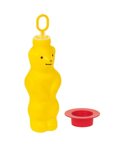 PUSTEFIX Bubble Bear 6 oz Bubble Blowing Squeeze to Blow Toy for Kids (Assorted Colors)