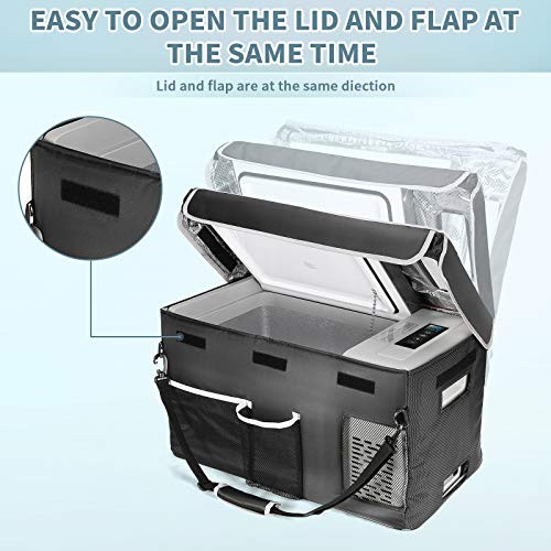 BougeRV 23 Quart Insulated Protective Cover, 12 Volt Car Refrigerator Cover, Portable Freezer Cover for BougeRV CR22 Refrigerator (Refrigerator NOT I