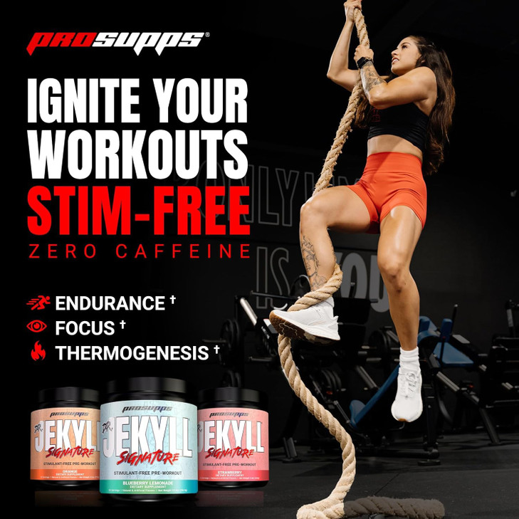 ProSupps Dr. Jekyll Signature V2 Pre Workout Powder with Creatine - Stim-Free Preworkout Supports Focus & Endurance - Caffeine-Free Gym & Fitness Sup