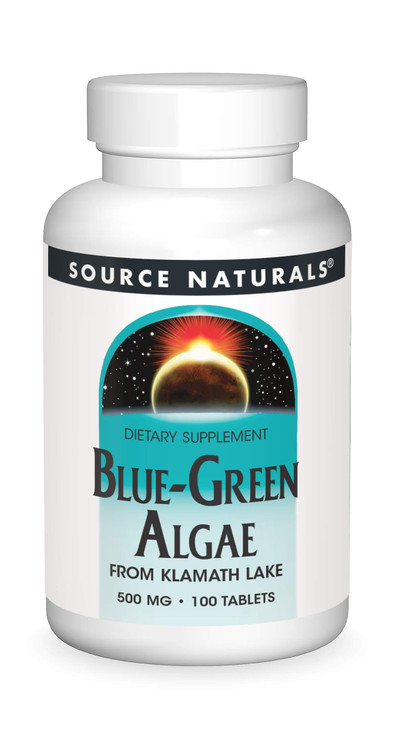 Source Naturals Blue Green Algae from Klamath Lake - Algae Superfood Supplement, 500 mg - 100 Tablets