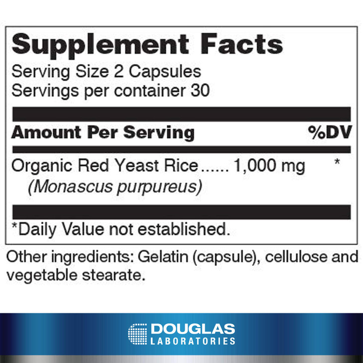 Douglas Laboratories Beni Koji Red Yeast Rice | Fermented Red Rice to Support Healthy Blood Lipid Metabolism* | 60 Capsules