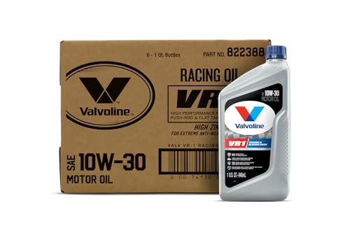 Valvoline VR1 Racing SAE 10W-30 Motor Oil 1 QT, Case of 6
