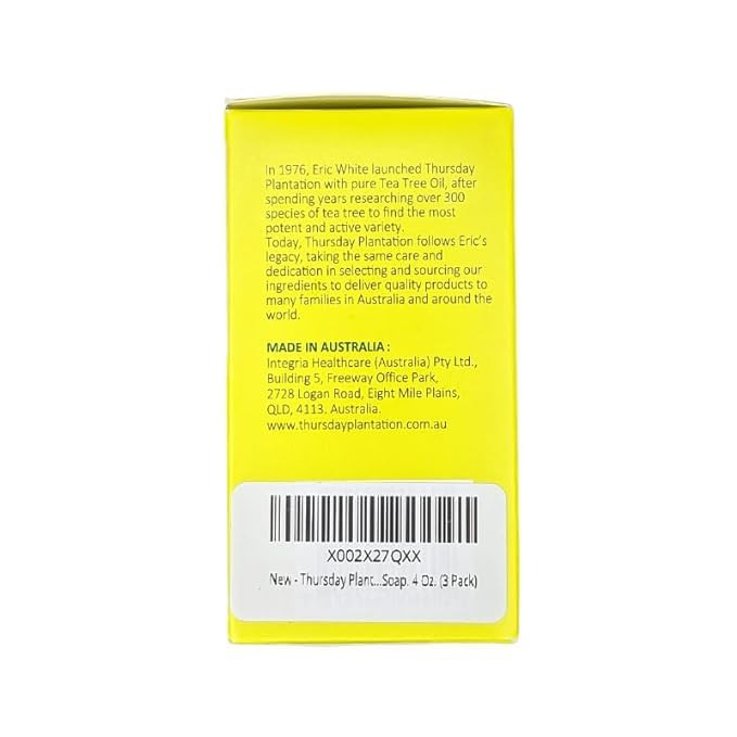 Thursday Plantation. Tea Tree Skin Care Soap. 4 Oz. (3 Pack)